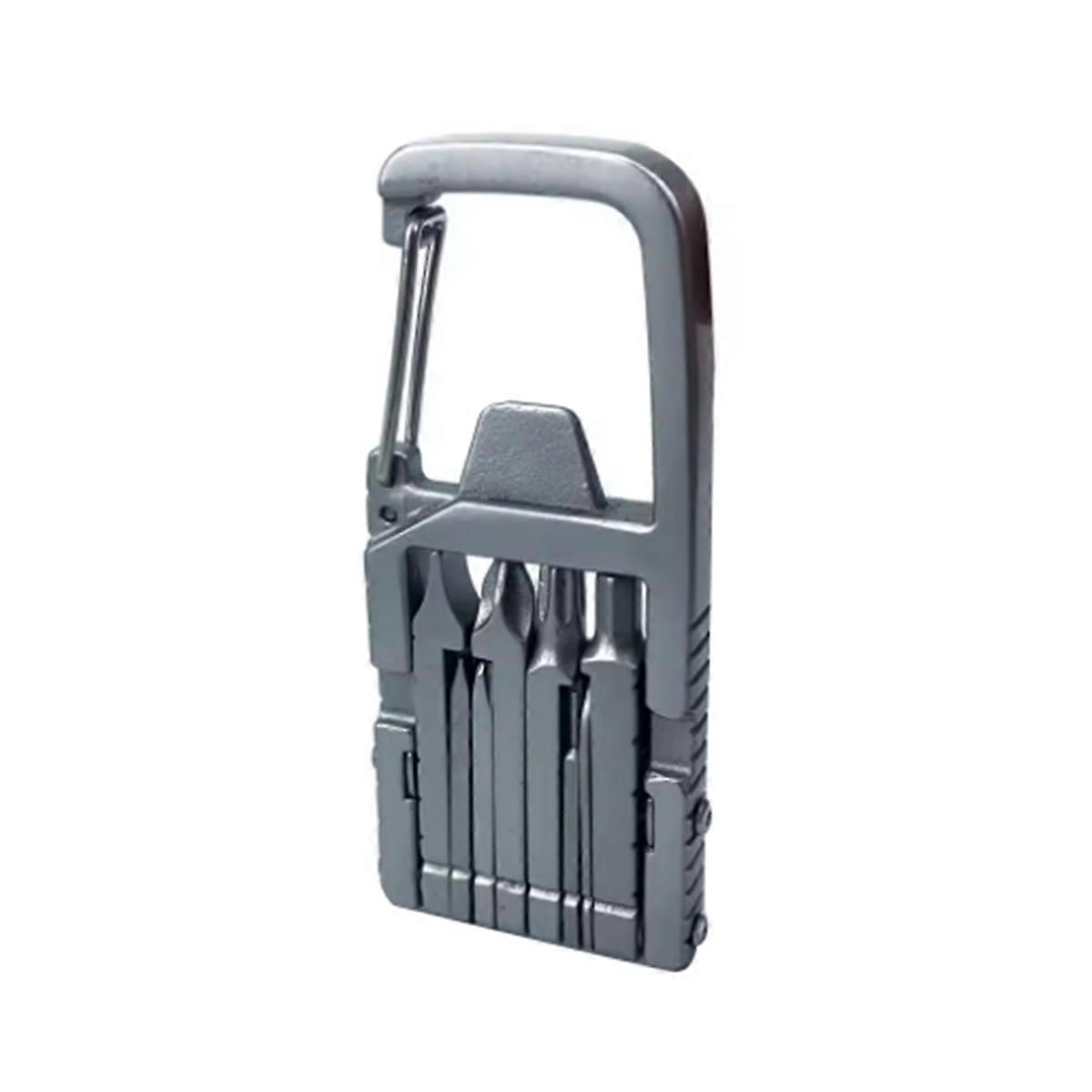 Mini herramienta de 13 en 1 con abridor de botellas Soporte para teléfono Multi herramienta Mosquetón Mini multiherramienta para