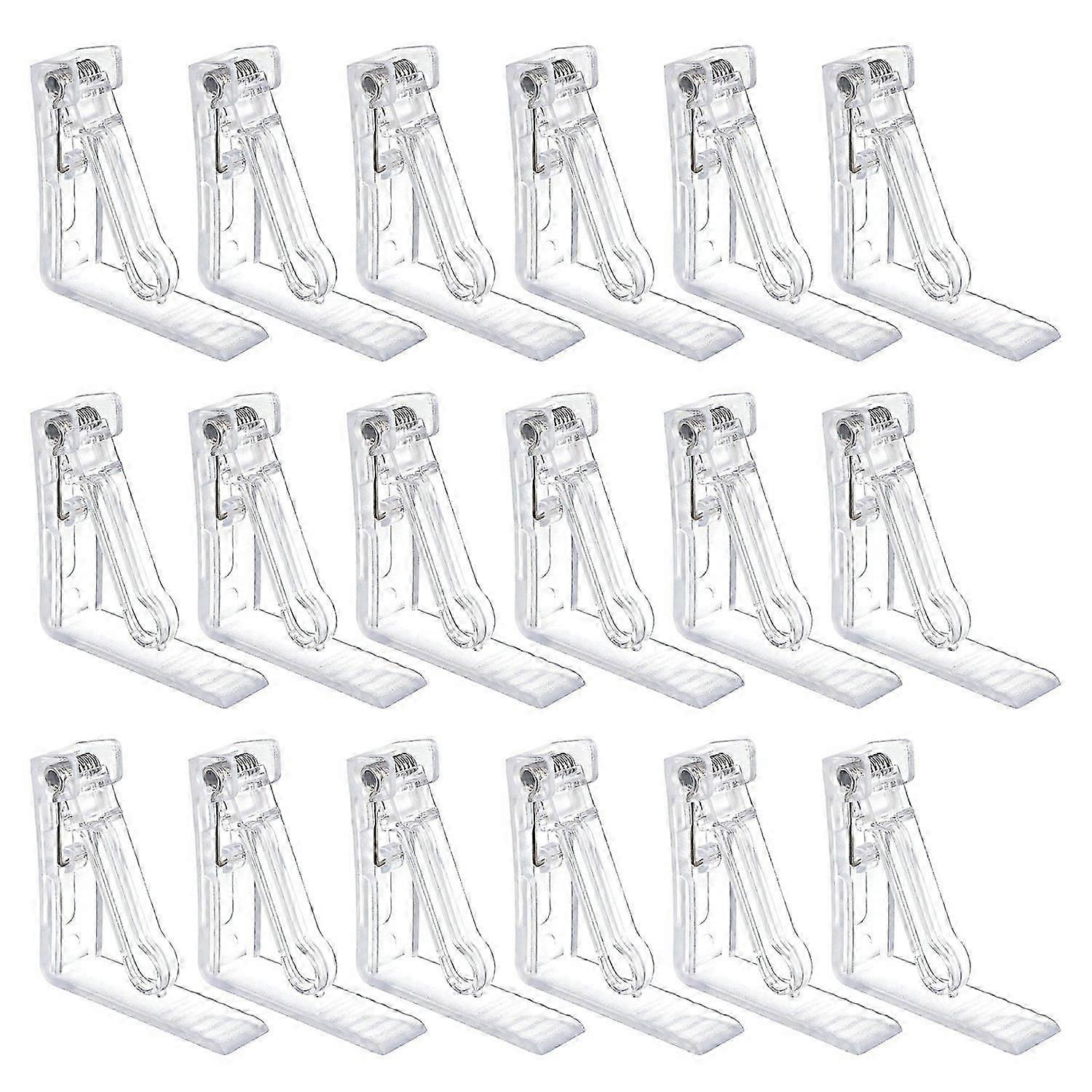 18 Pcs Spring Tablecloth Clips For Fixing Tablecloth, Plastic Transparent Tablecloth Cover Holder Fo