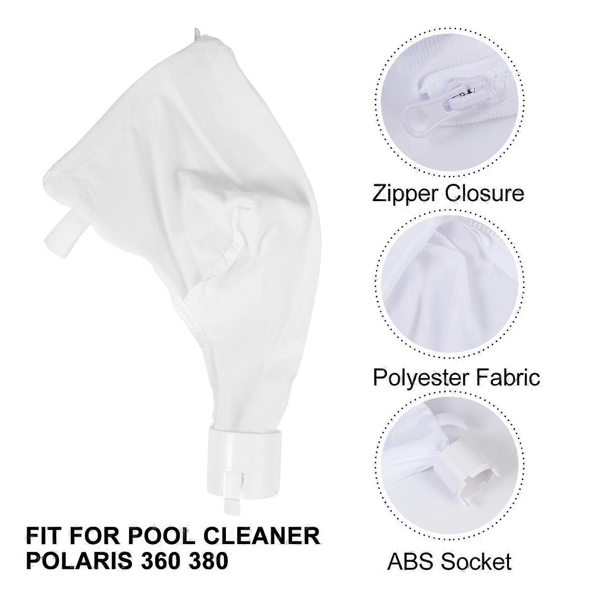 Mesh Pool Vacuum Cleaner Bag Zipper For Polaris 360 Swimming Pool Cleaning 18.67X8.65X2.44in Filtering 1 Set