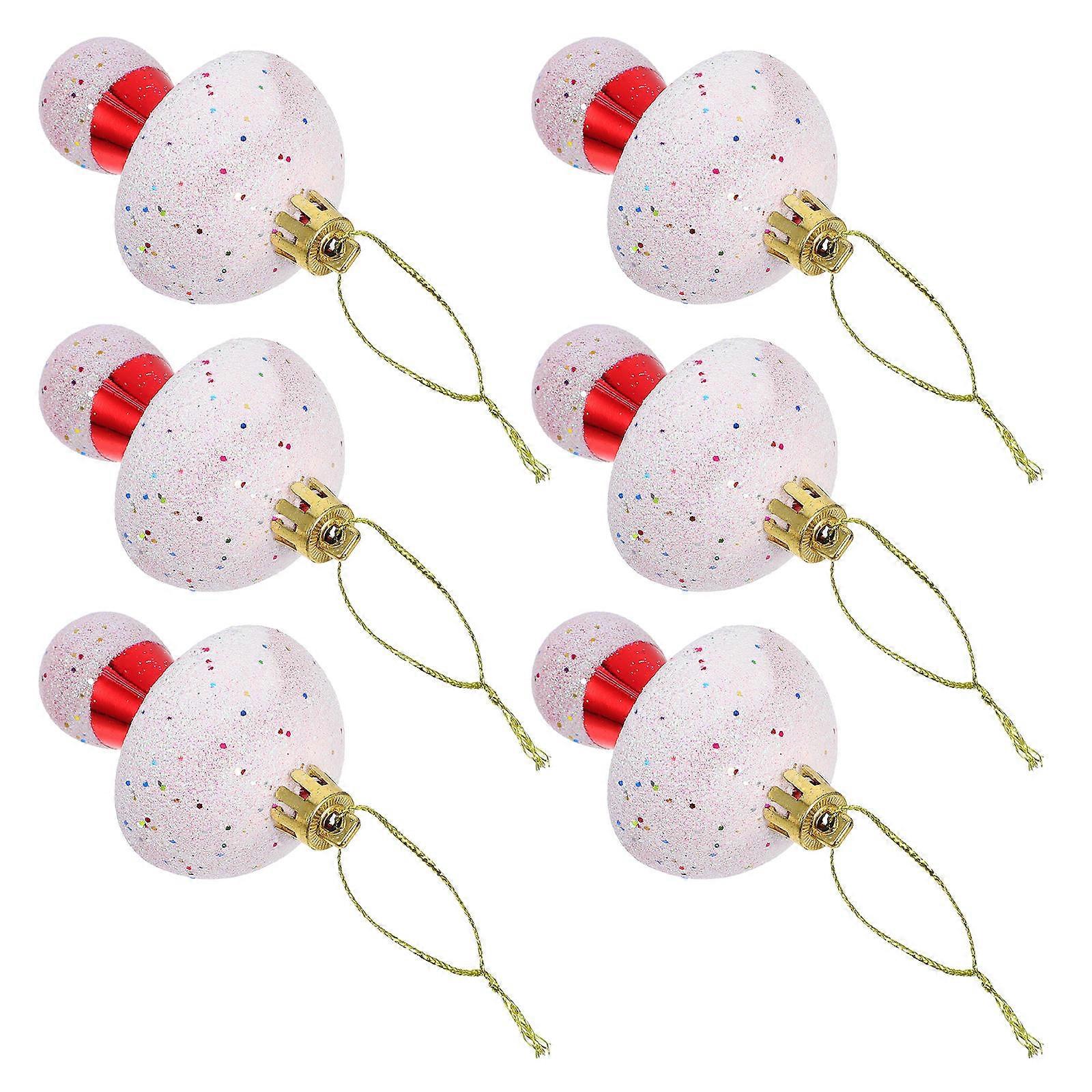 Mushroom Hanging Ornament 18 Pcs For Christmas Tree Indoor Spaces Red Color Xmas Style Decoration