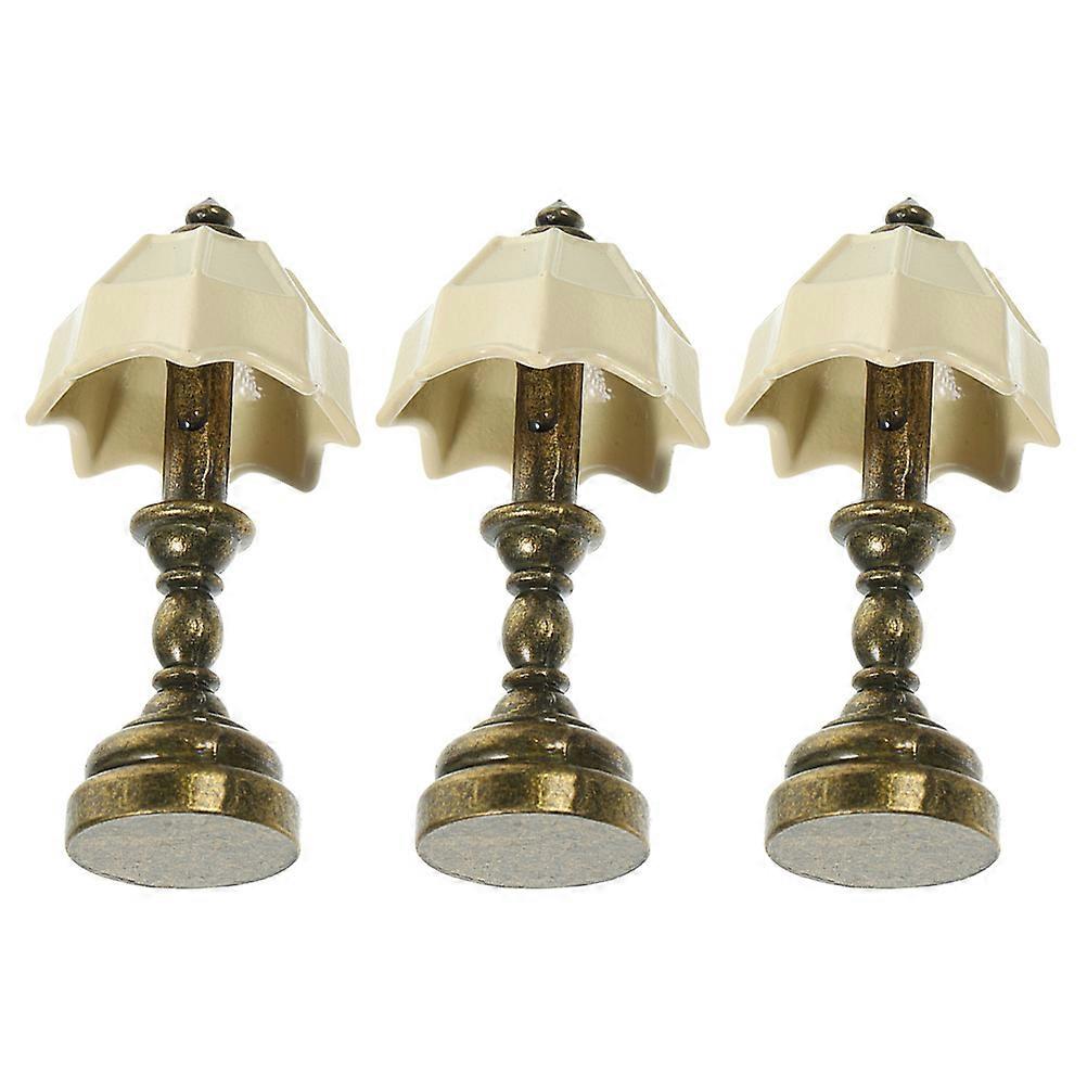 Mini Bedside Lamp Dollhouse Table Lamp for Decorative Use 15Pcs