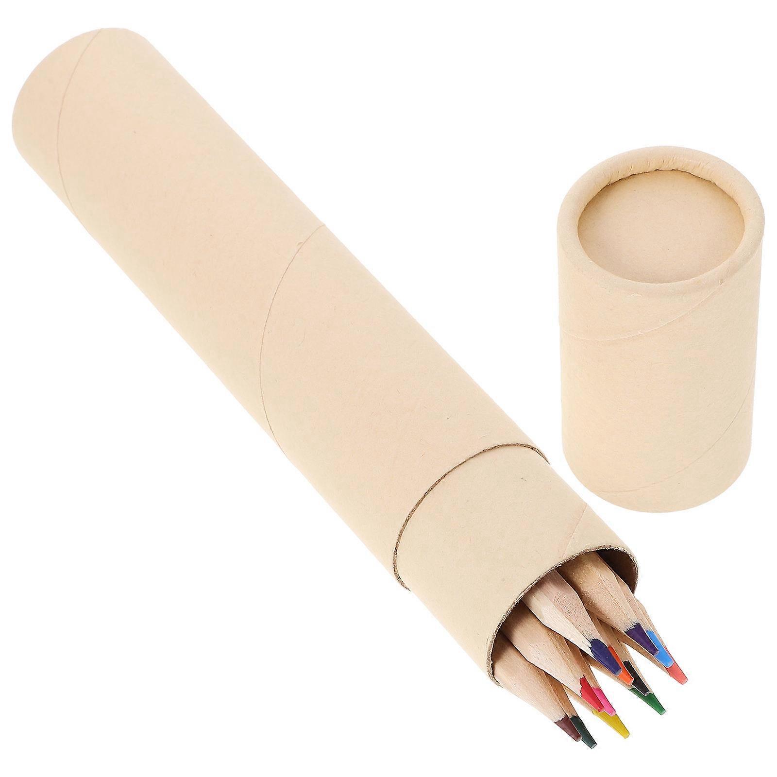 Colored Pencils Decorative Painting Pencils for Writing Use 4 Boxes 12Pcs Wooden Set