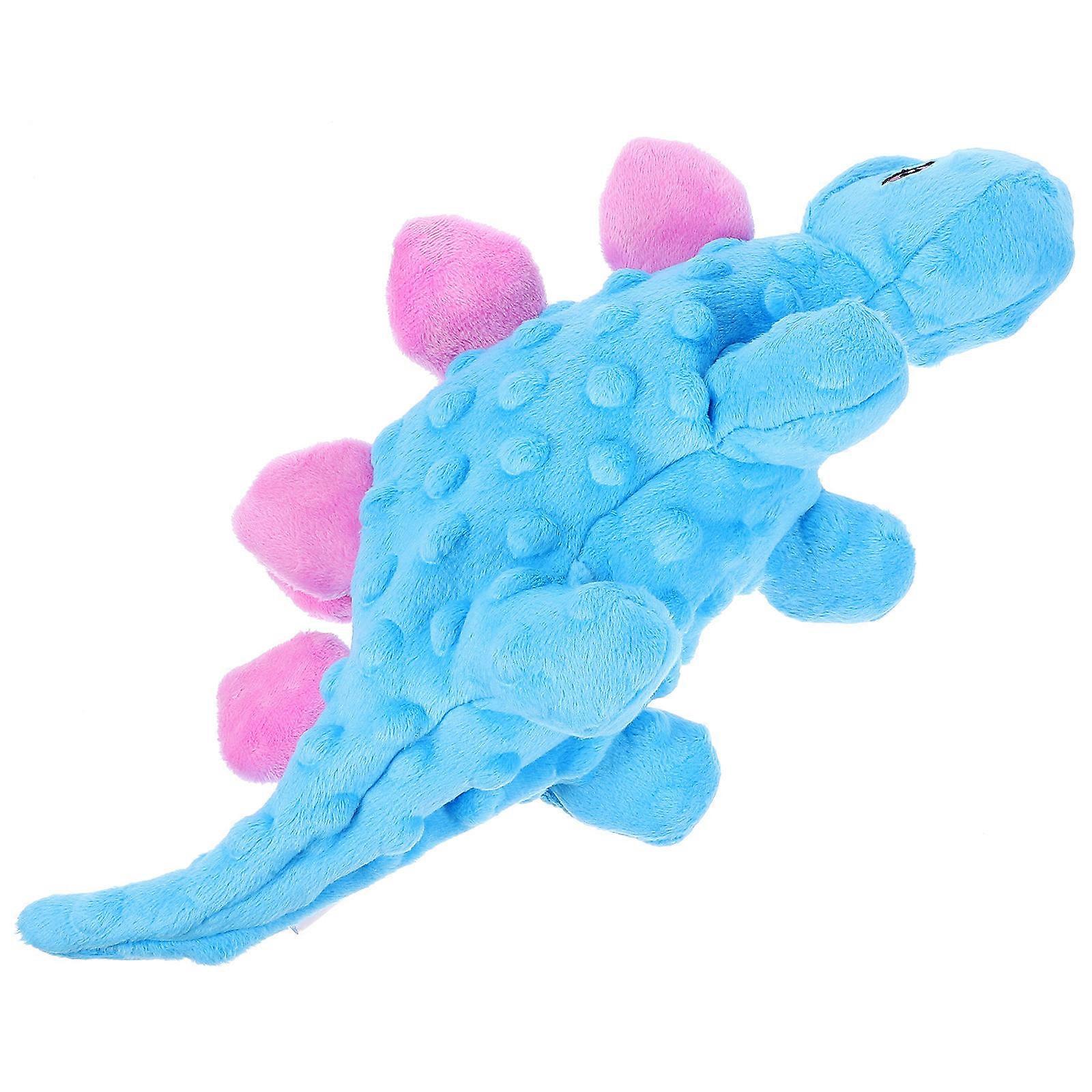 Dinosaur Shaped Dog Toy 4Pcs Plush Squeaky Toy Designed For Dogs To Enhance Instinct Stimulation And Playfulness Sky-Blue