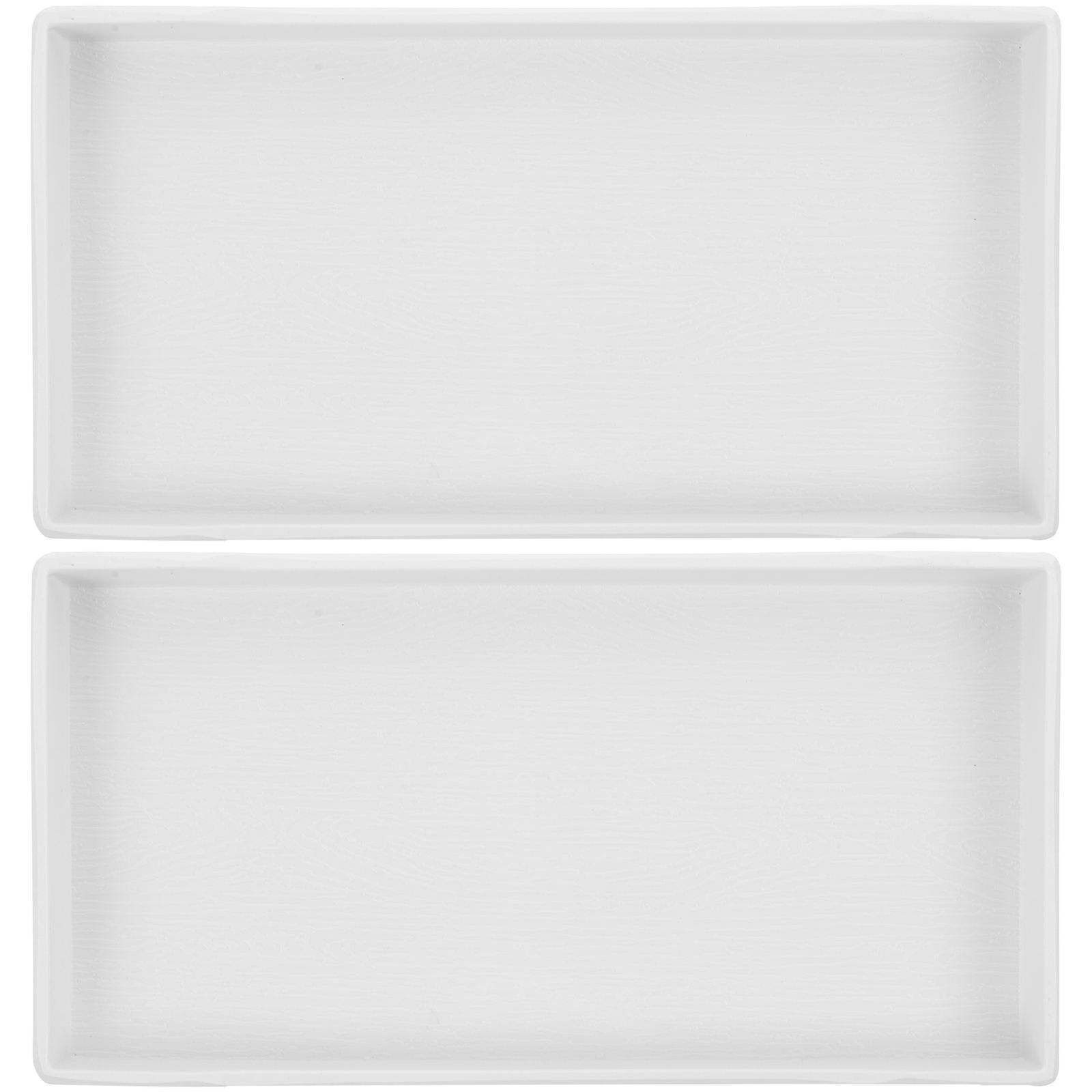 Rectangle Tray Dry Fruit Tray Convenient Serving Tray Adults Daily Use 2Pcs