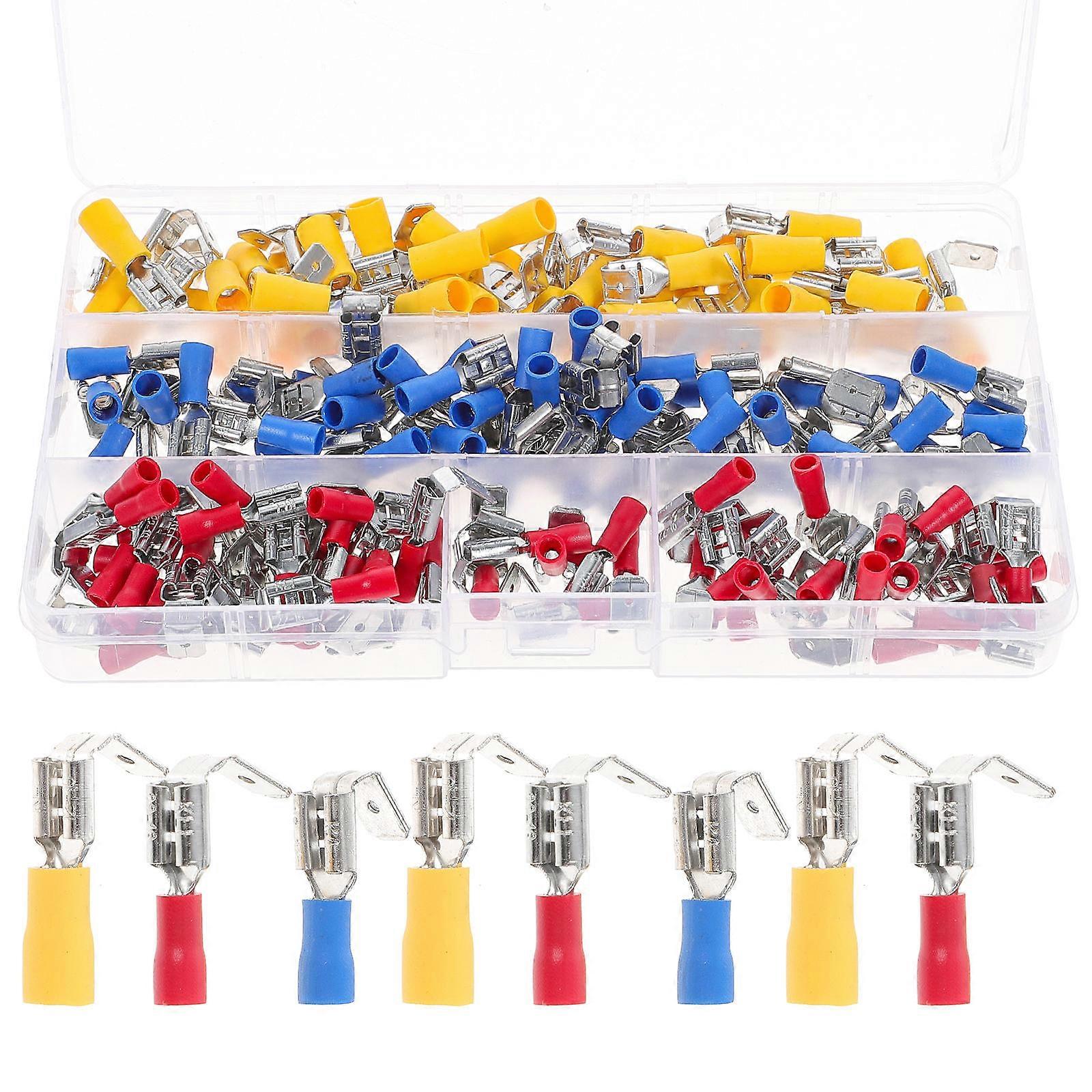 Spade Connectors Assorted Semi-Insulated Quick Splice Crimp Terminal 5Sets