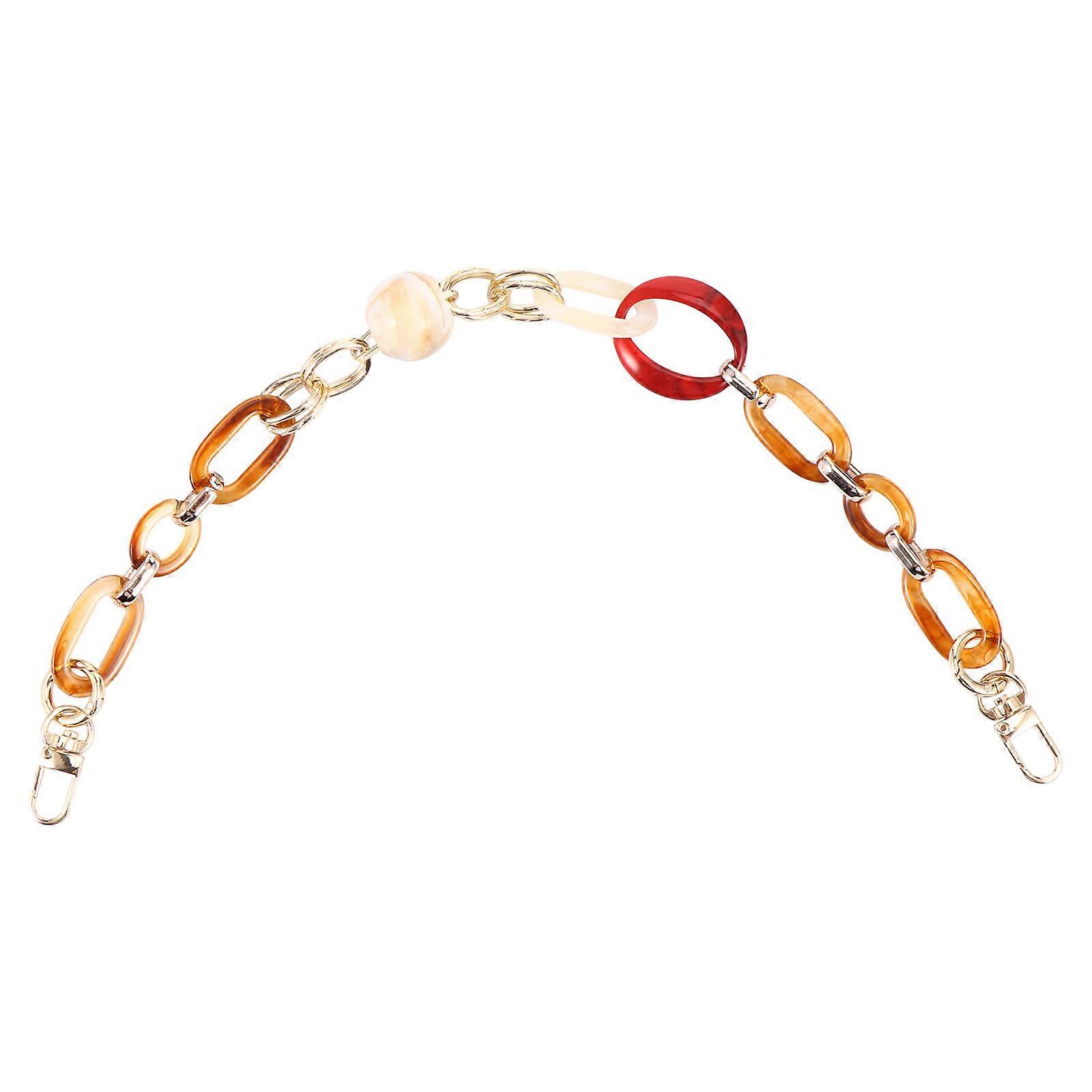 Bag Accessory Acrylic Chain Strap for Decorative Use 2Pcs Red