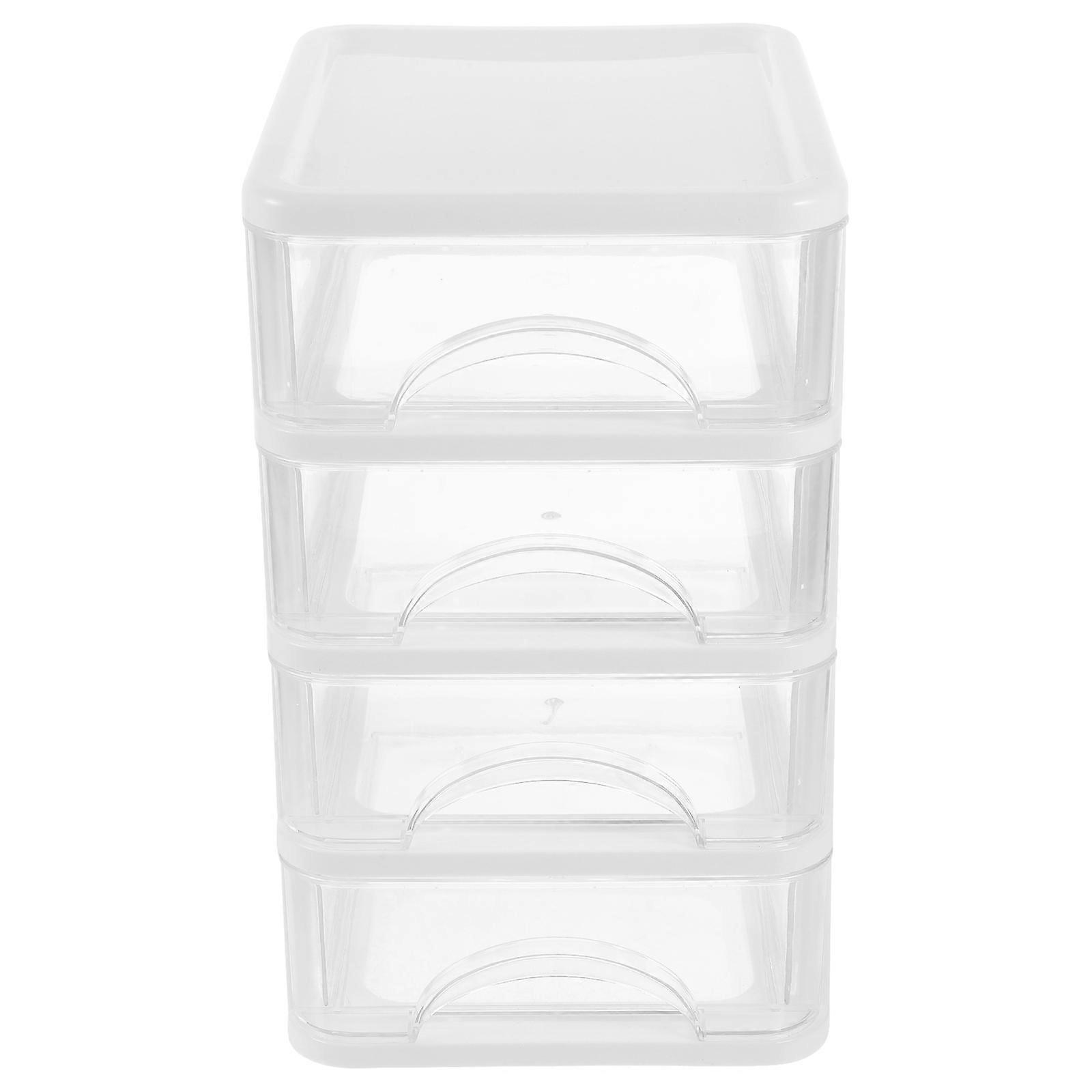 Sundries Organization Storage Box 2Pcs Drawer Shape Organizer Perfect For Bathroom Use With White Plastic Design