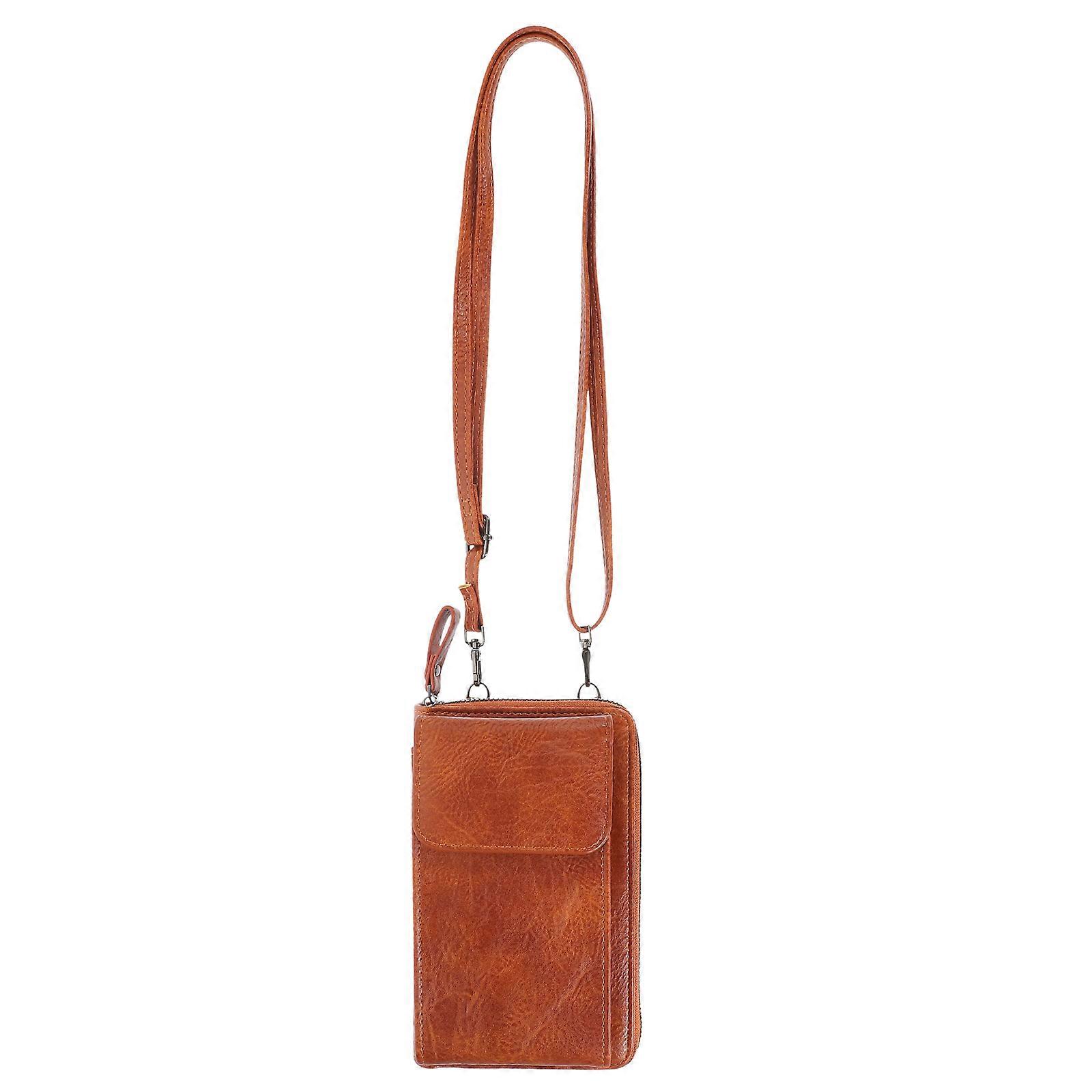 Crossbody Phone Wallet Storage Pouch For Various Occasions Fashionable Rectangular Large Capacity 1Set