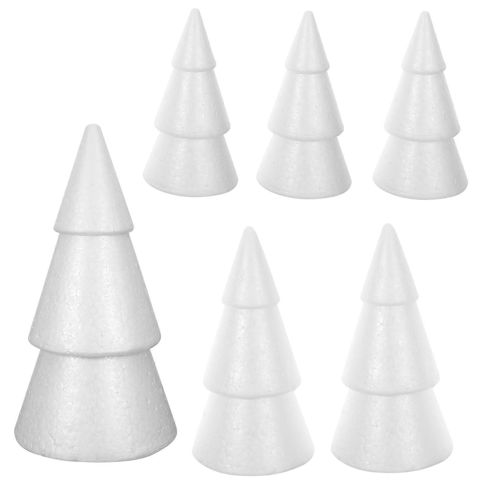 Christmas Tree Foam Cones 18Pcs High-Density Foam White Craft Forms for DIY Decorations Home Projects 15Cm 20Cm 25Cm