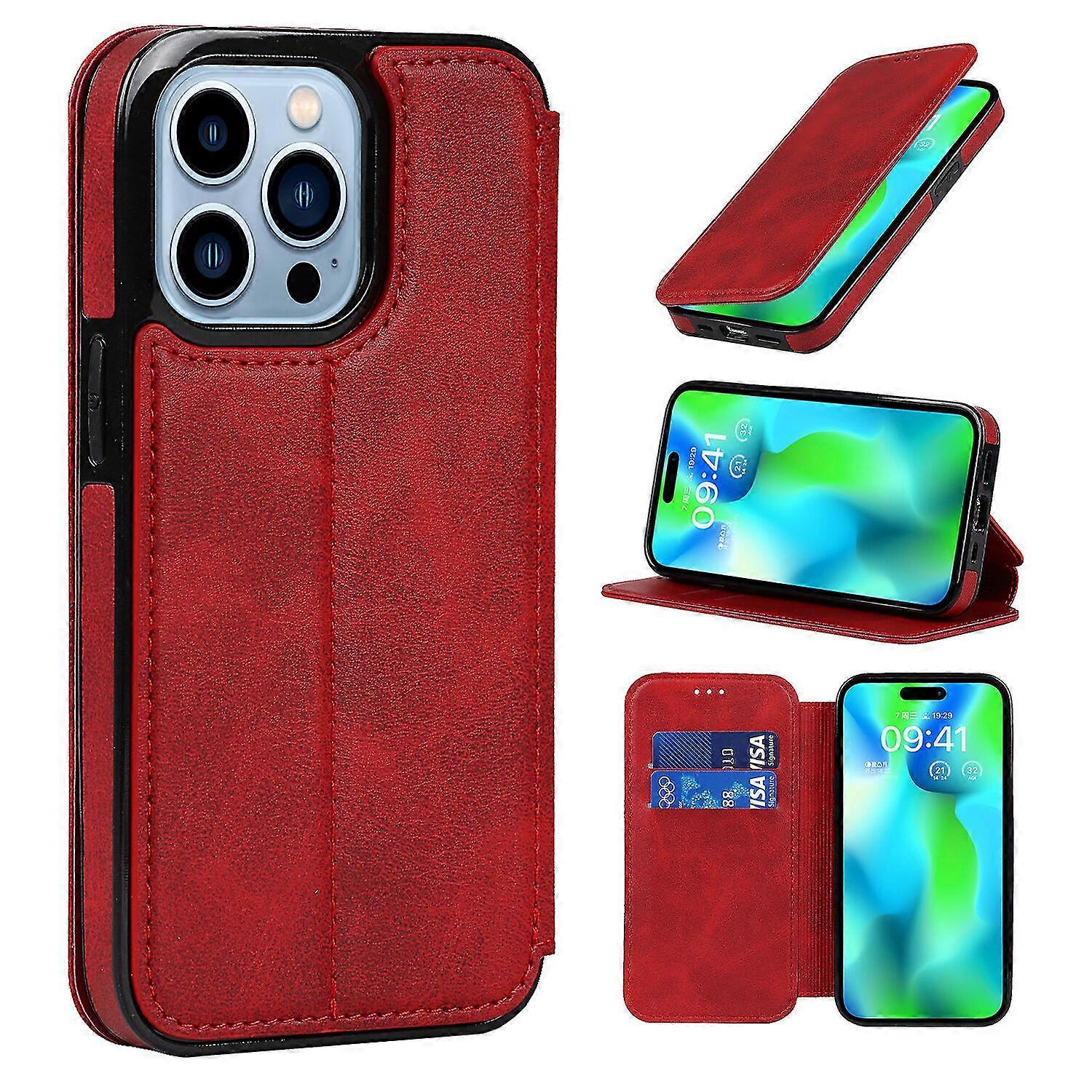 iPhone 14 Pro Max Case Leather Wallet Flip Phone Case 2025