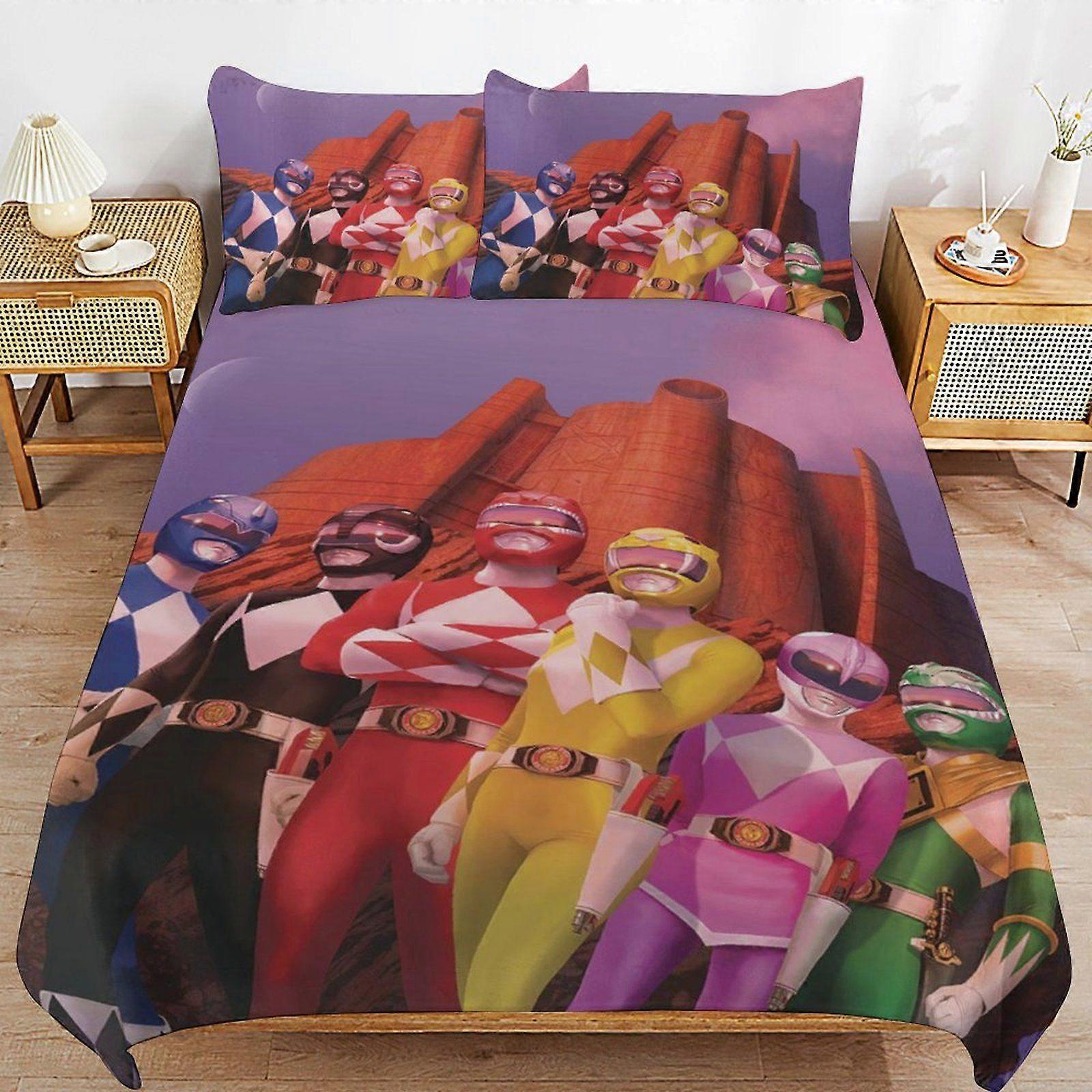 x140 Power Rangers The Animated Series Envelope Closure Wrinkle Free Touch Durable Comfort Zipper Bedding Duvet Cover Sets Utility z140