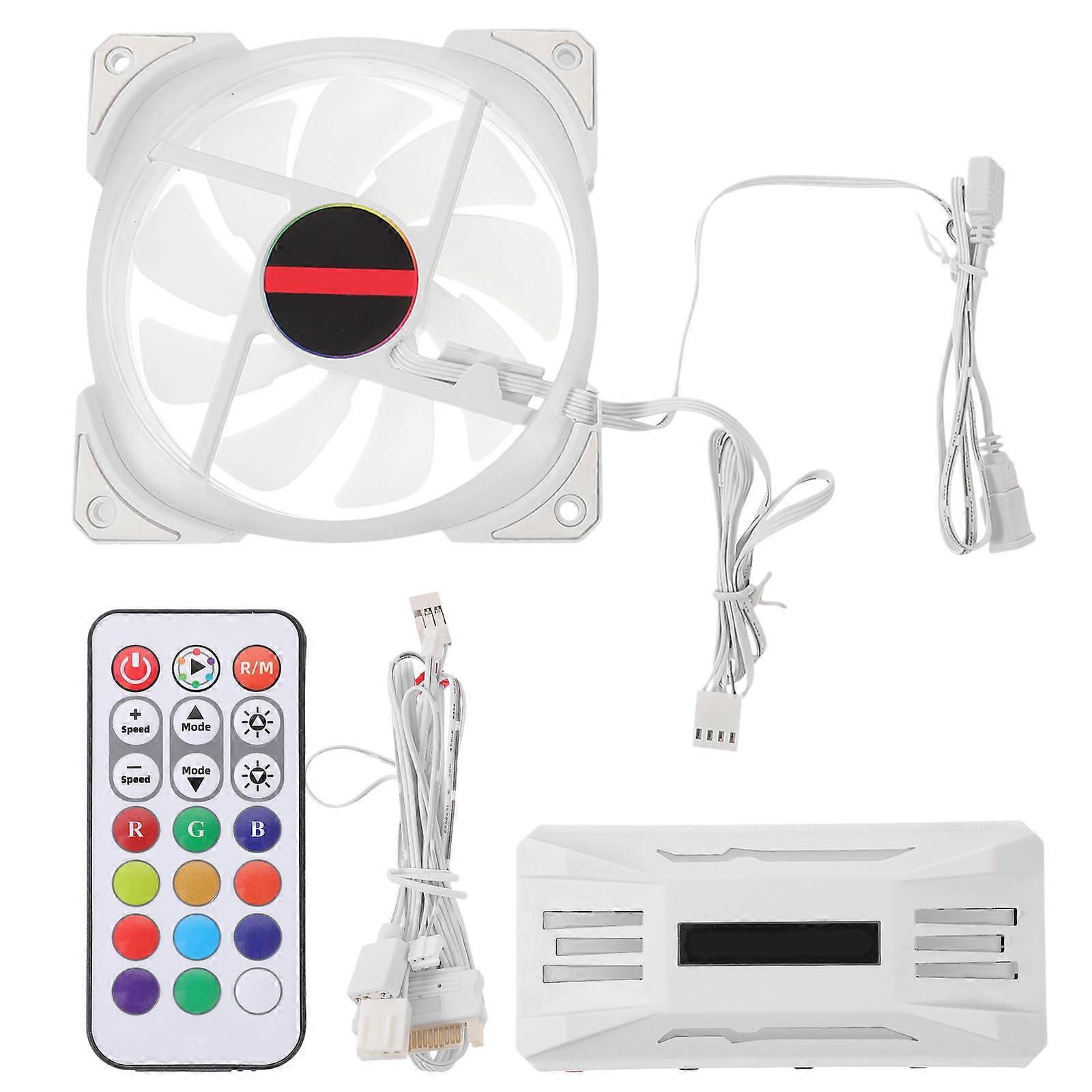 Mute Cooling Fan Rgb LED Radiator for Desktop Computer 2Sets