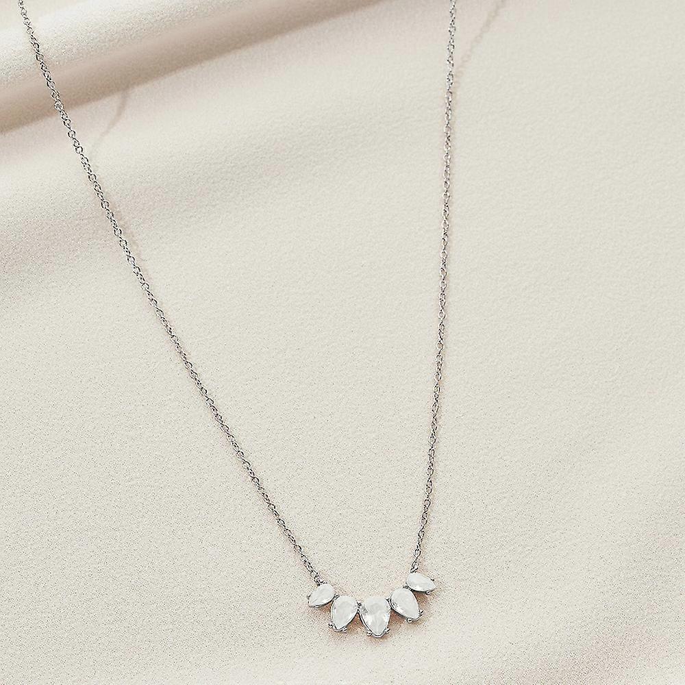 Nuova collana semplice con strass, alla moda, nicchia, collana per abito da sposa, accessori donna in argento