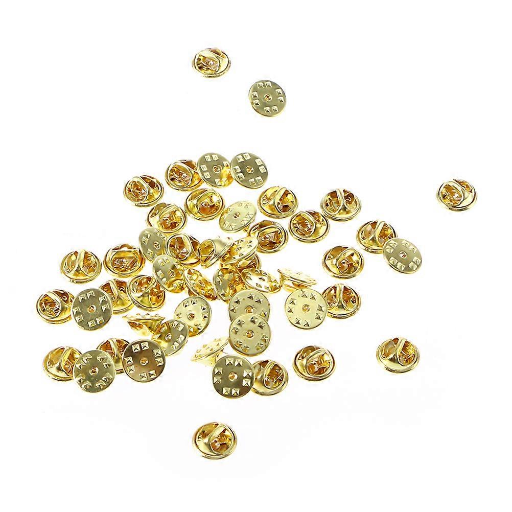Clutch Brass Pin Backs Replacement for Clipping Use 200Pcs Silver Golden
