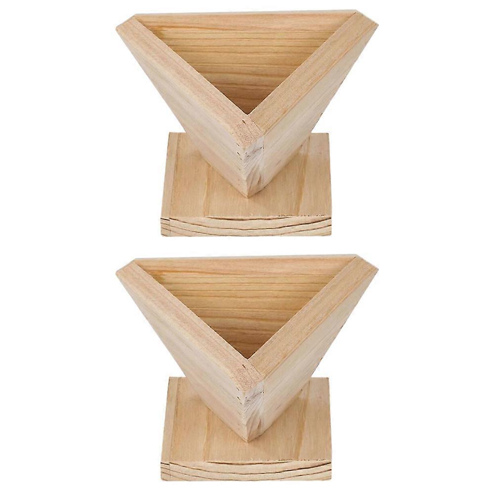 Wood Mold Rice-Pudding Molds for Cooking 2Pcs Triangular Food Mold