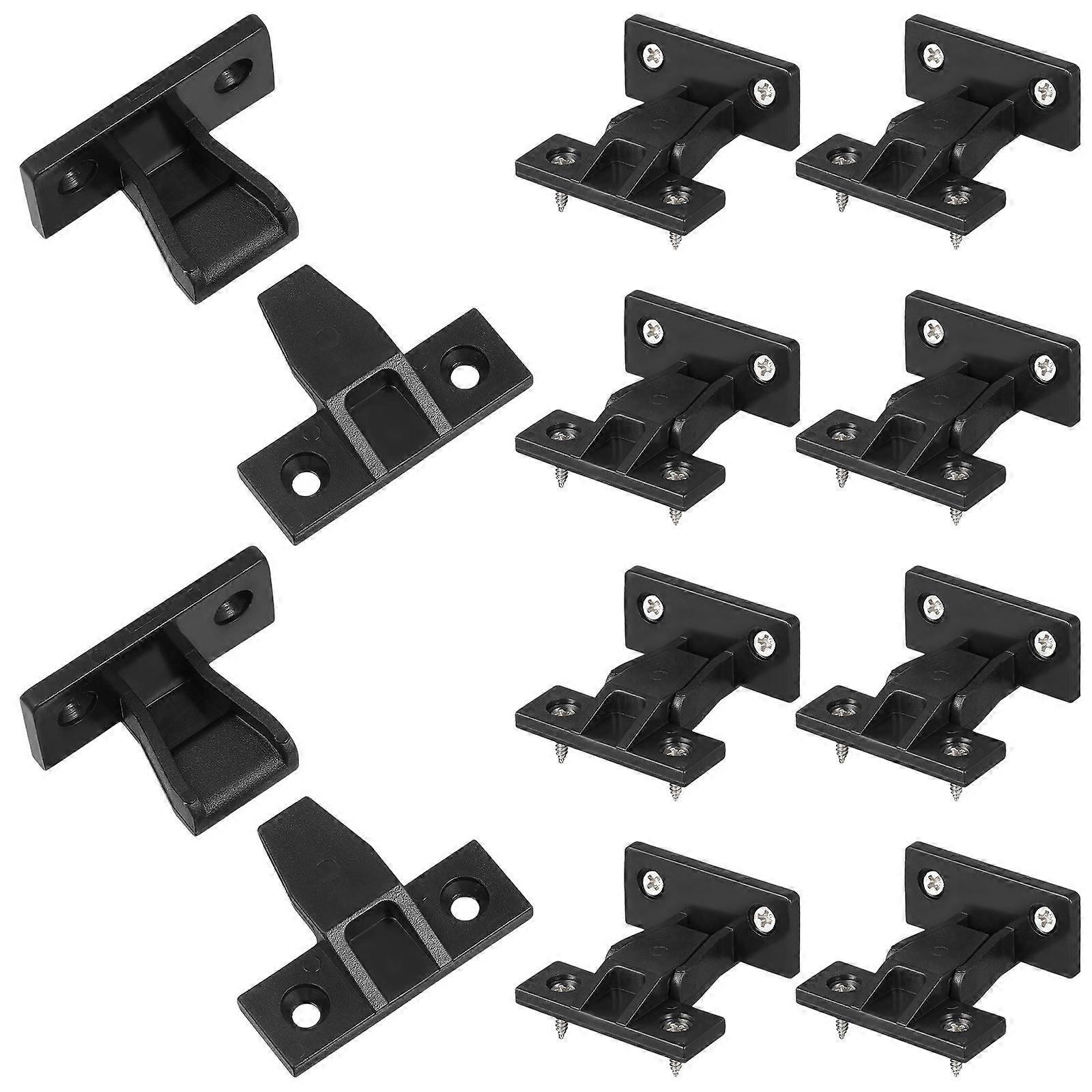 Push Fitting System Furniture Panel Joint for Quick Assembly 60Pcs Nylon Black