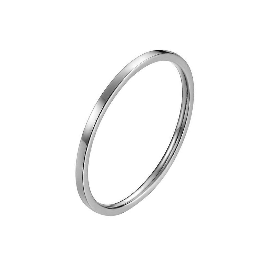 Women's Titanium Ring for Birthday Christmas Gift Silver 1Set
