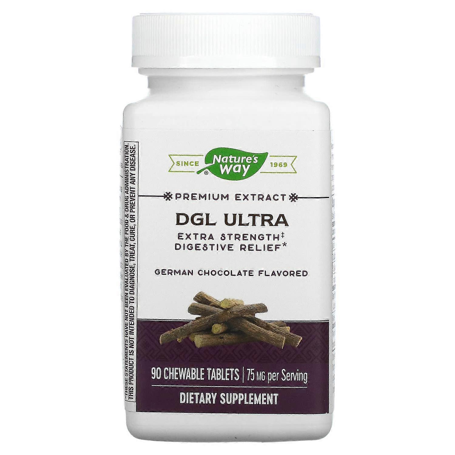Nature's Way, DGL Ultra, Chocolate, 90 Chewable Tablets