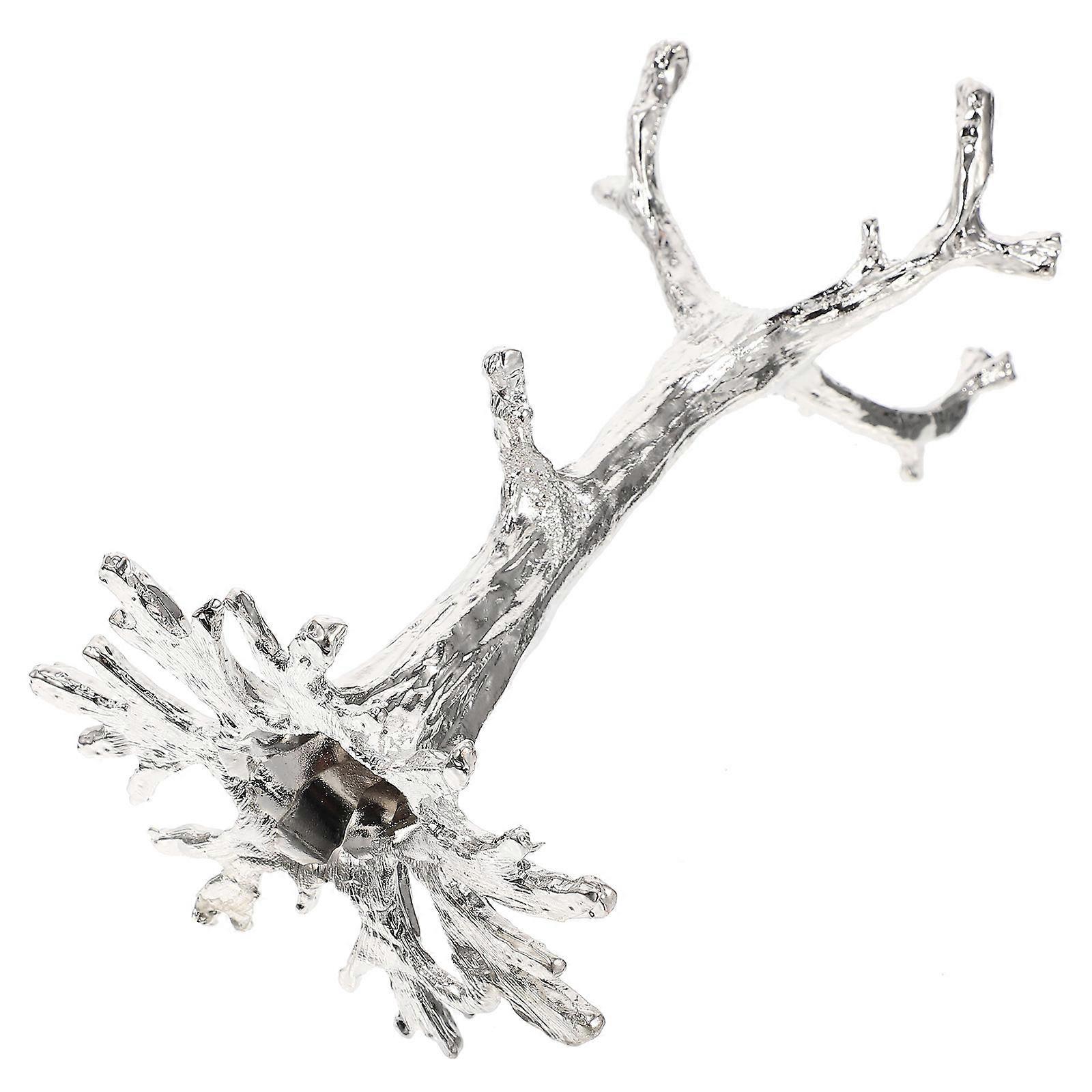 Crystal Ball Stand Branch-Design for Storage 3Pcs Silver Desktop Holders