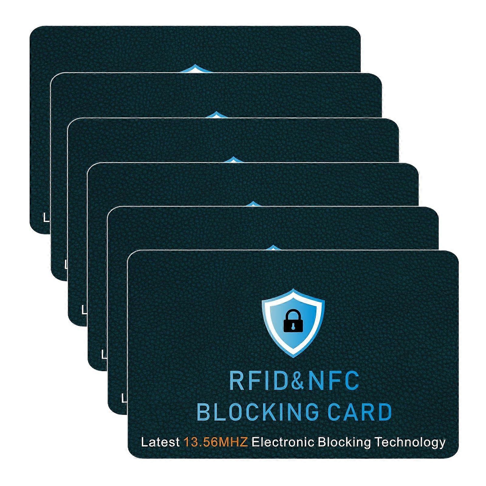 RFID Blocking Cards 6 Pack  Card Protector  RFID & NFC Wallet Blocker  Slim Card Sleeves Unisex
