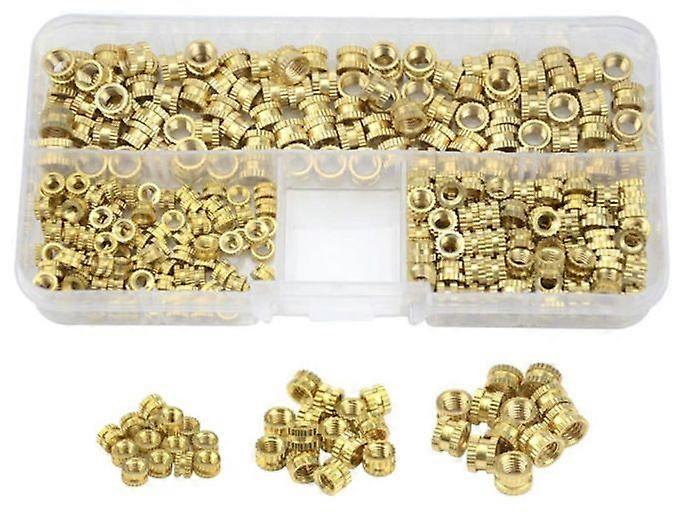 300pcs Threaded Inserts M3 Brass Thread Knurled Nut M3 M4 M5 Threaded Insert Nuts Threaded