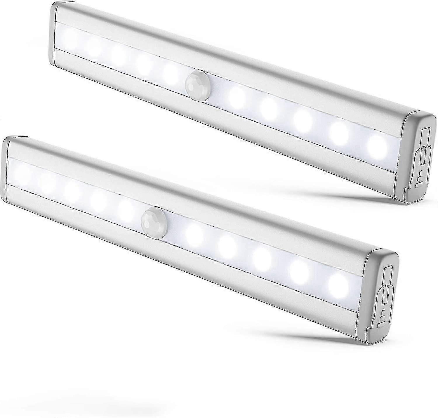 Set Of 2 Led Night Lights With Motion Detector Cabinet Cabinet Lighting Led Strip Self-adhesive Power