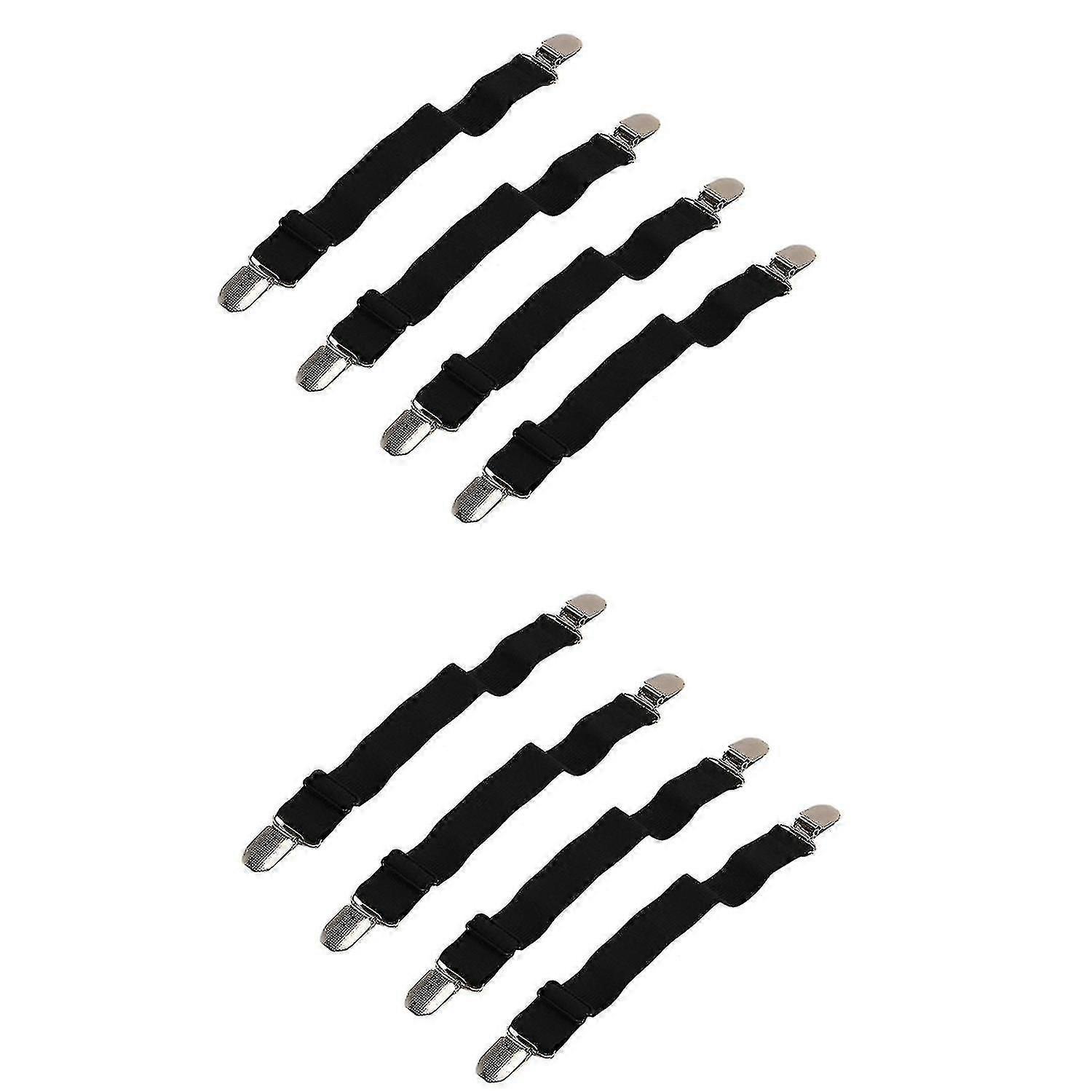 Bed Sheet Holder Straps, Corner Sheet Clips, for Mattresses (8pcs)