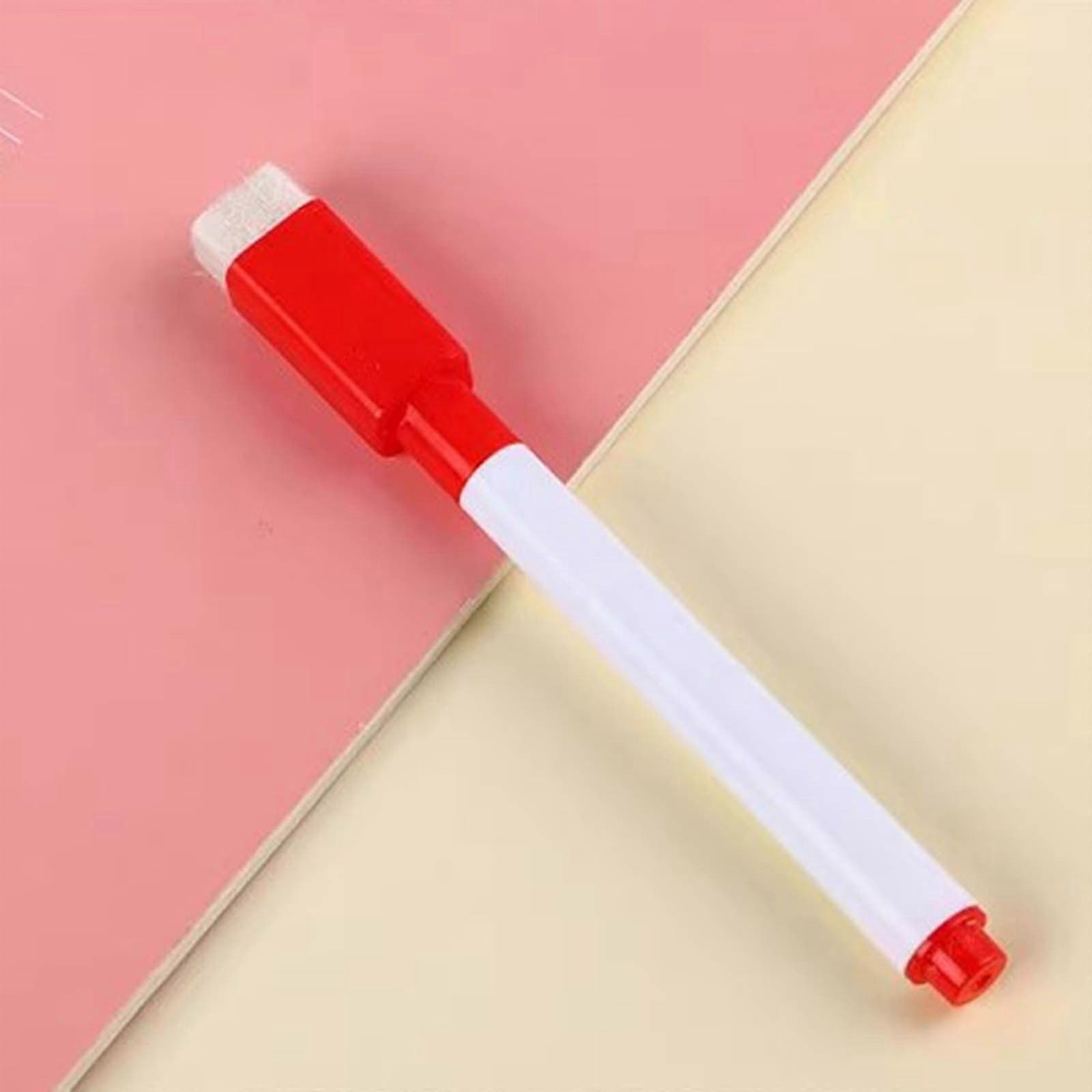 Small Whiteboard Pen 0.8ml Waterborne Pen With Brush Tracing Red Erase Pen Teaching Display Training
