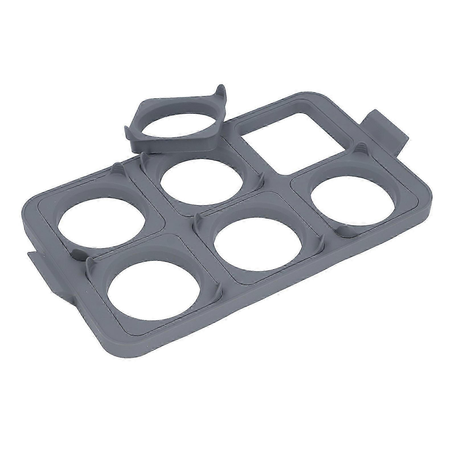25-26 Egg Ring Tray Griddle Egg Ring Tray Silicone Pancake Ring with 6 Detachable E...