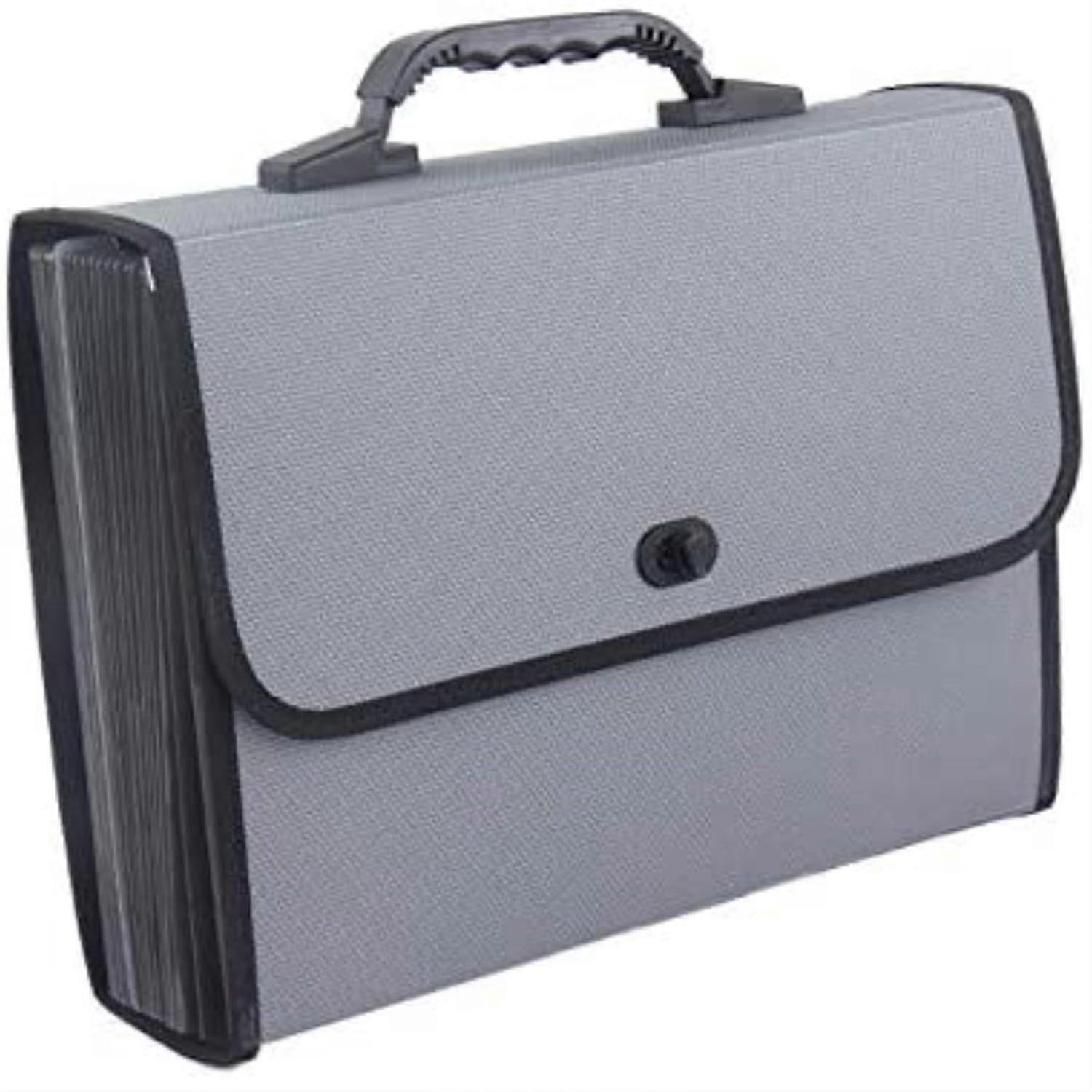 Expanding File Folders A4 Paperwork Carrying Case, Office School Insurance Document Briefcase For Teachers Students