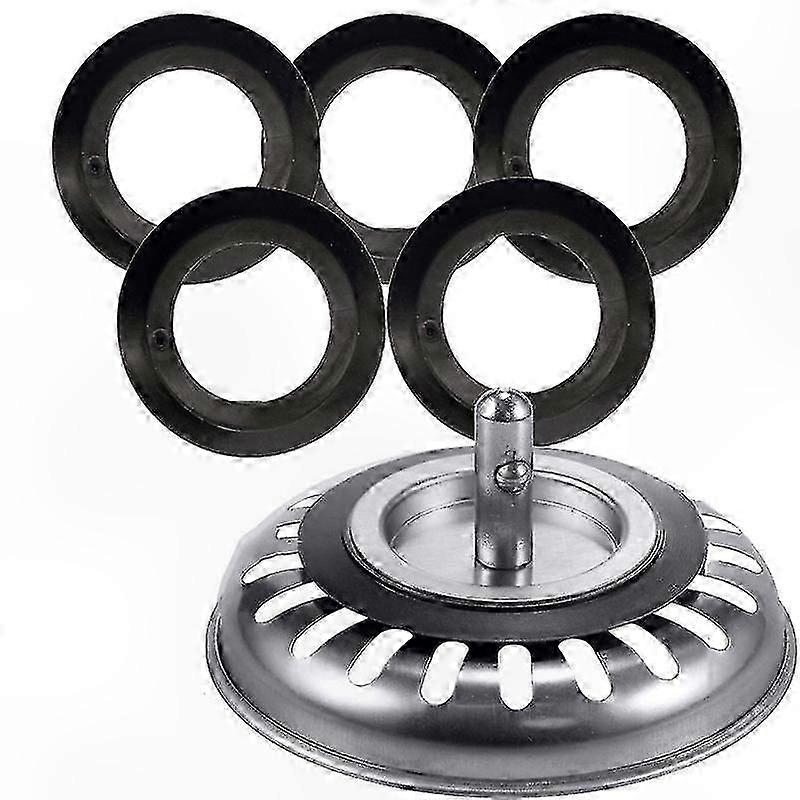 Sink Strainer Gaskets | PVC Material | Leak Proof | 5-Pack