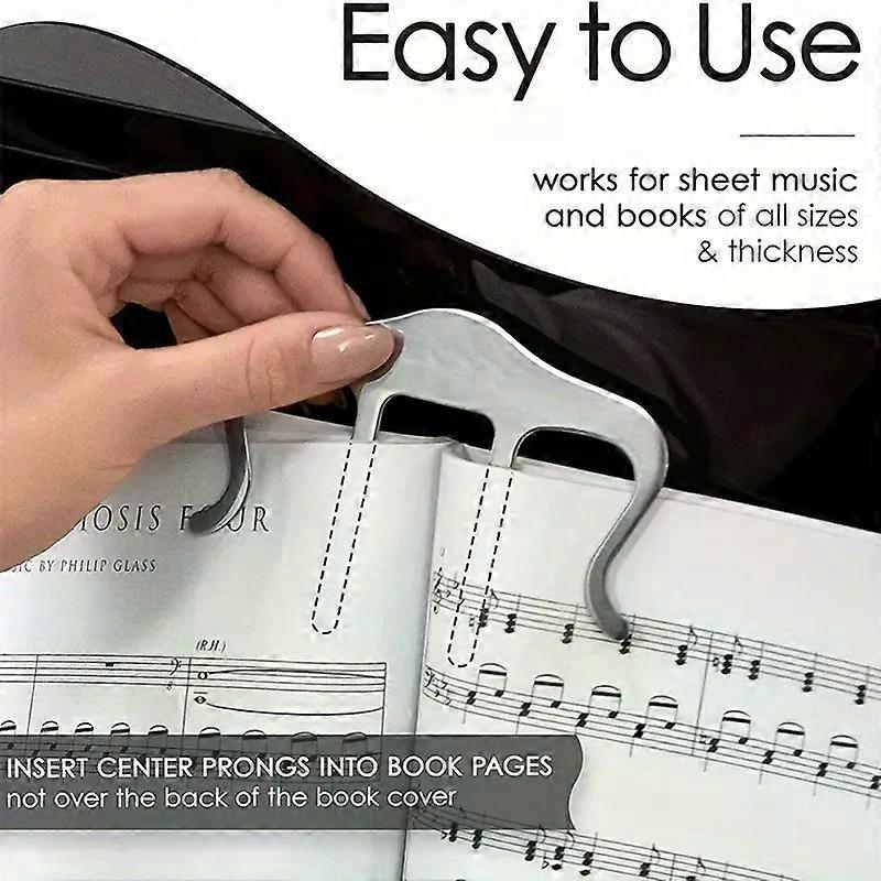 1pc Large Music Book Clip - Effortlessly Holds and Displays Sheet Music for Easy Reading Perfect for Piano Guitar and So On