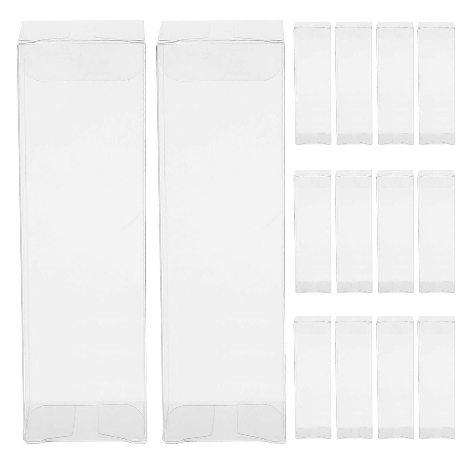 20PCS Clear Hard Plastic Display Case for 5" Dolls Collectible Figurines Vinyl Figures Action Models - Foldable Transparent Toy Showcase Box for Home 