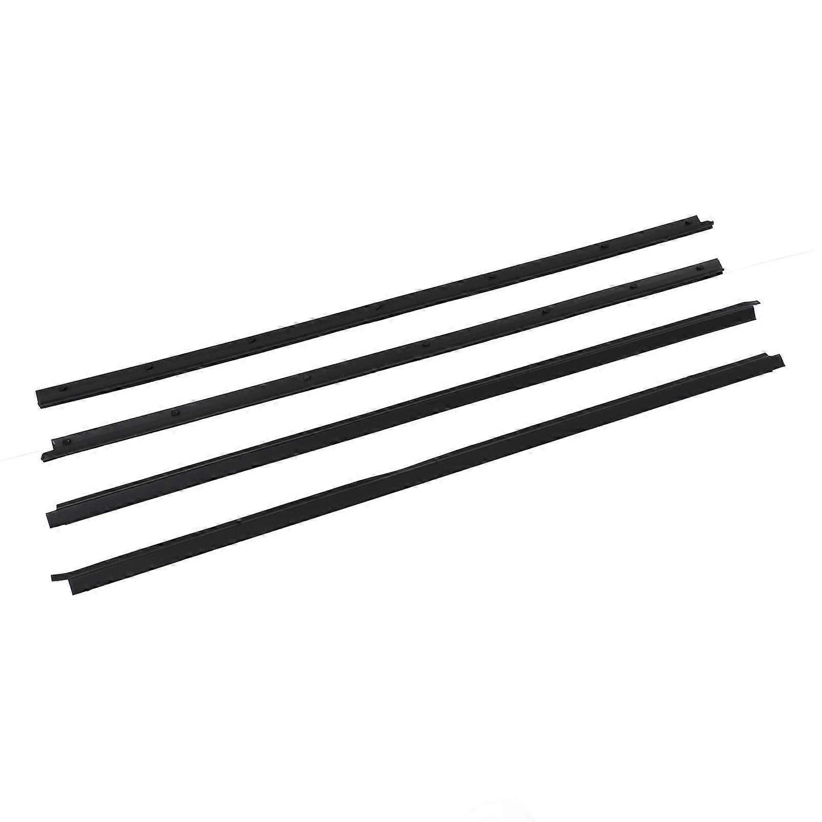 4PCS Car Door Window Weatherstrip Decorative Leakproof Windproof Black 80821 01G00 for Navara D21 Series 1985 to 1997 