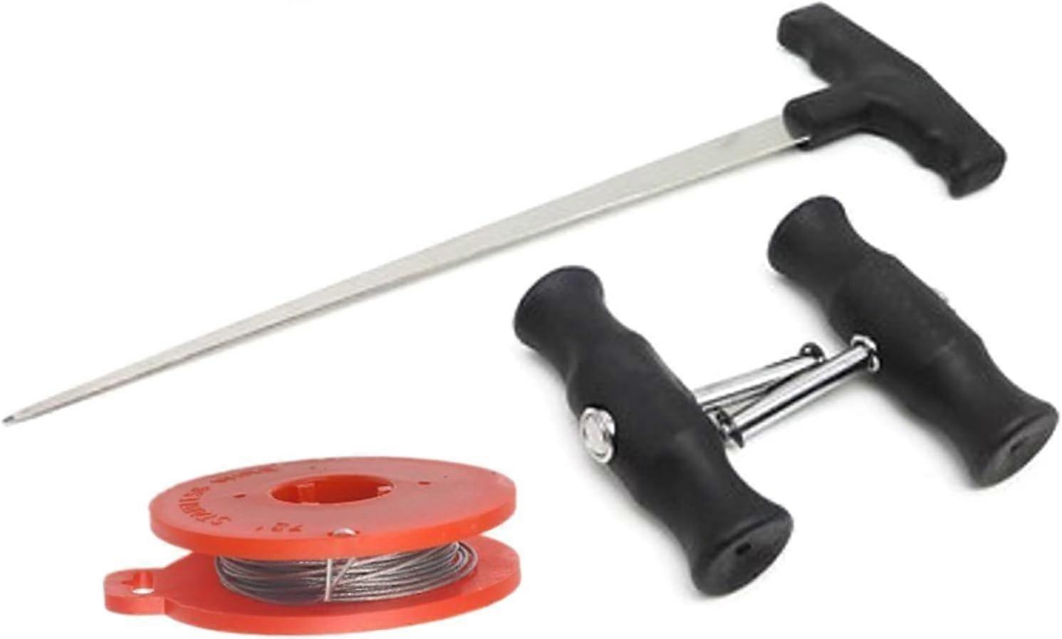 Car Windshield  Tool Kit With Glass CutOut Wire And Handle, Steel Wire Windscreen Remover Tool, 4Piece Set
