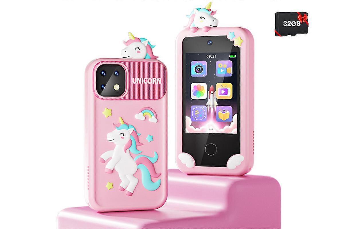 Smart Phone Toy Unicorn Dual Camera Touchscreen Phone with 32G TF Card