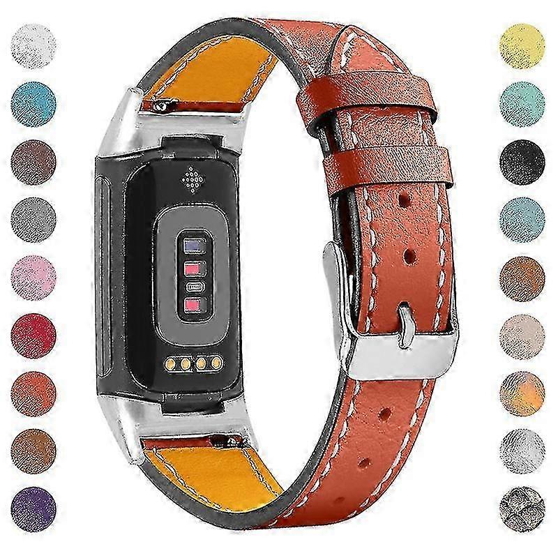 Erstatningsstropp i skinn til Fitbit Charge 6/5 – myk og slitesterk