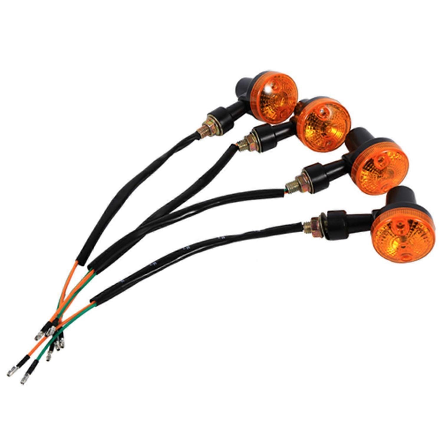 4x Universal Motorcycle Turn Signal Indicators Blinker Amber Light Bulb 12V