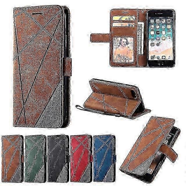 Case For iPhone 13 12 Pro Max 11 SE 2020 X XR XS Max 8 7 Shockproof Flip Full Body Cases Lines assorted color PU Leather