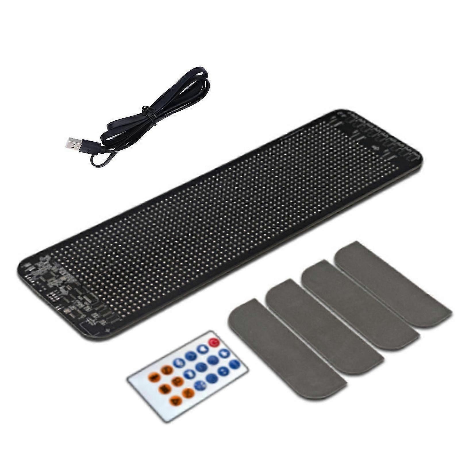Panneau de voiture LED programmable, matrice de points 64x20, 13,7x4 pouces, défilement ultra lumineux, flexible, application mobile, télécommande