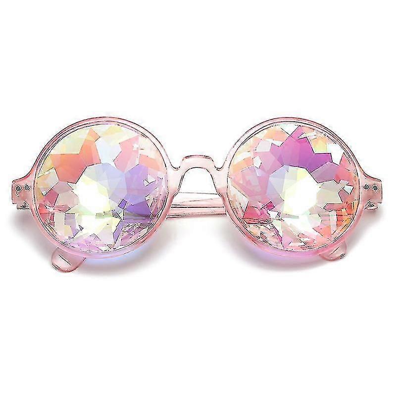 Psychedelic Festivals Kaleidoscope Rainbow Sunglass Rave Goggle Glasses Prism Diffraction