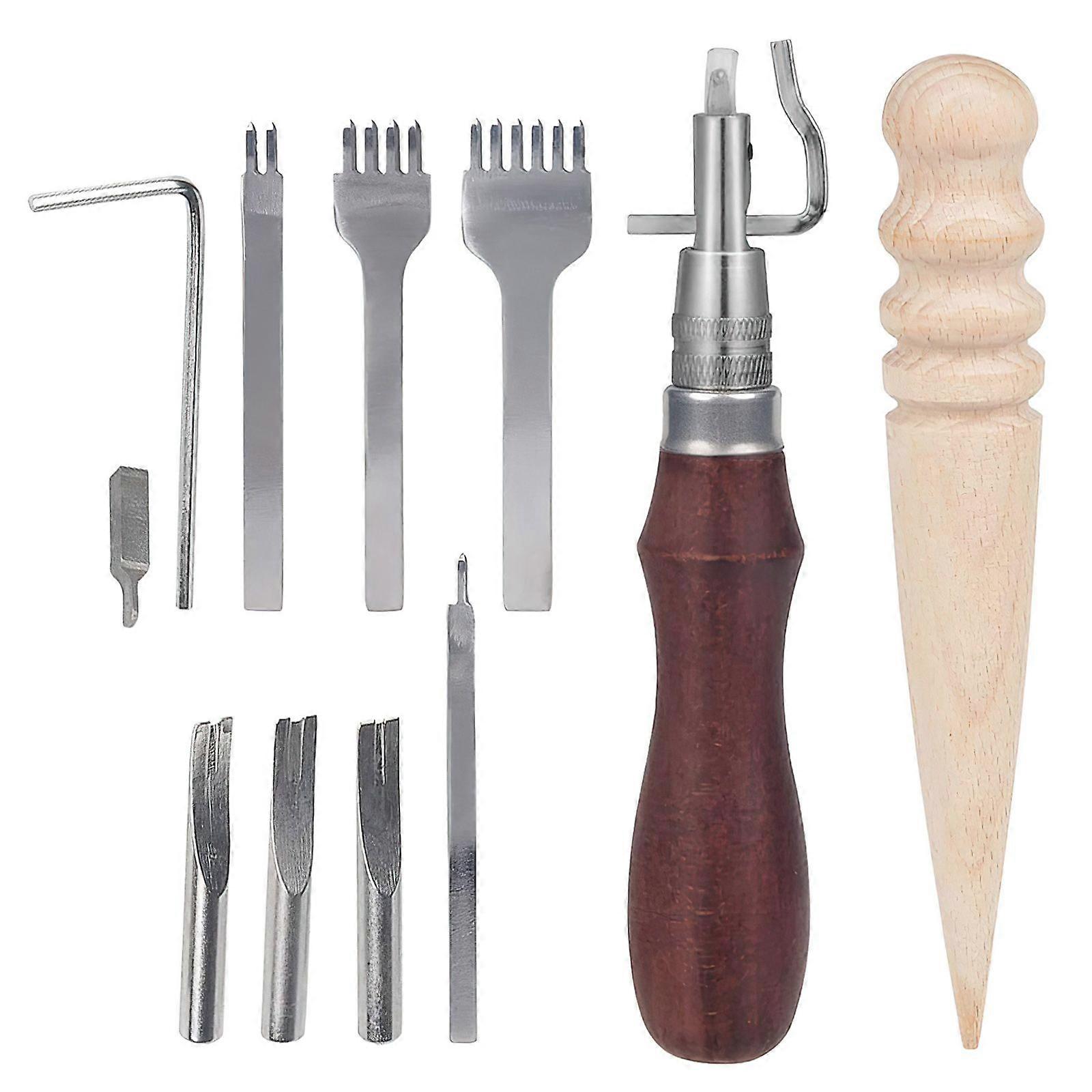 1 Set Leather Crafting Tools Supplies Leather Starter Kit Leather Stitching Kit