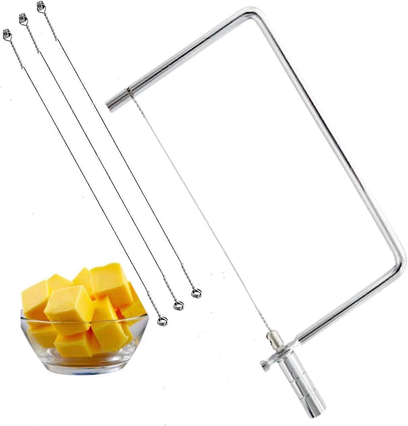 Block Cheese Cutter Kit Accessories Replacement Kitchen Knife Wire Cheese Slicers Set Metal Component Marble Stainless Steel Cheese Cutting Boards Wi