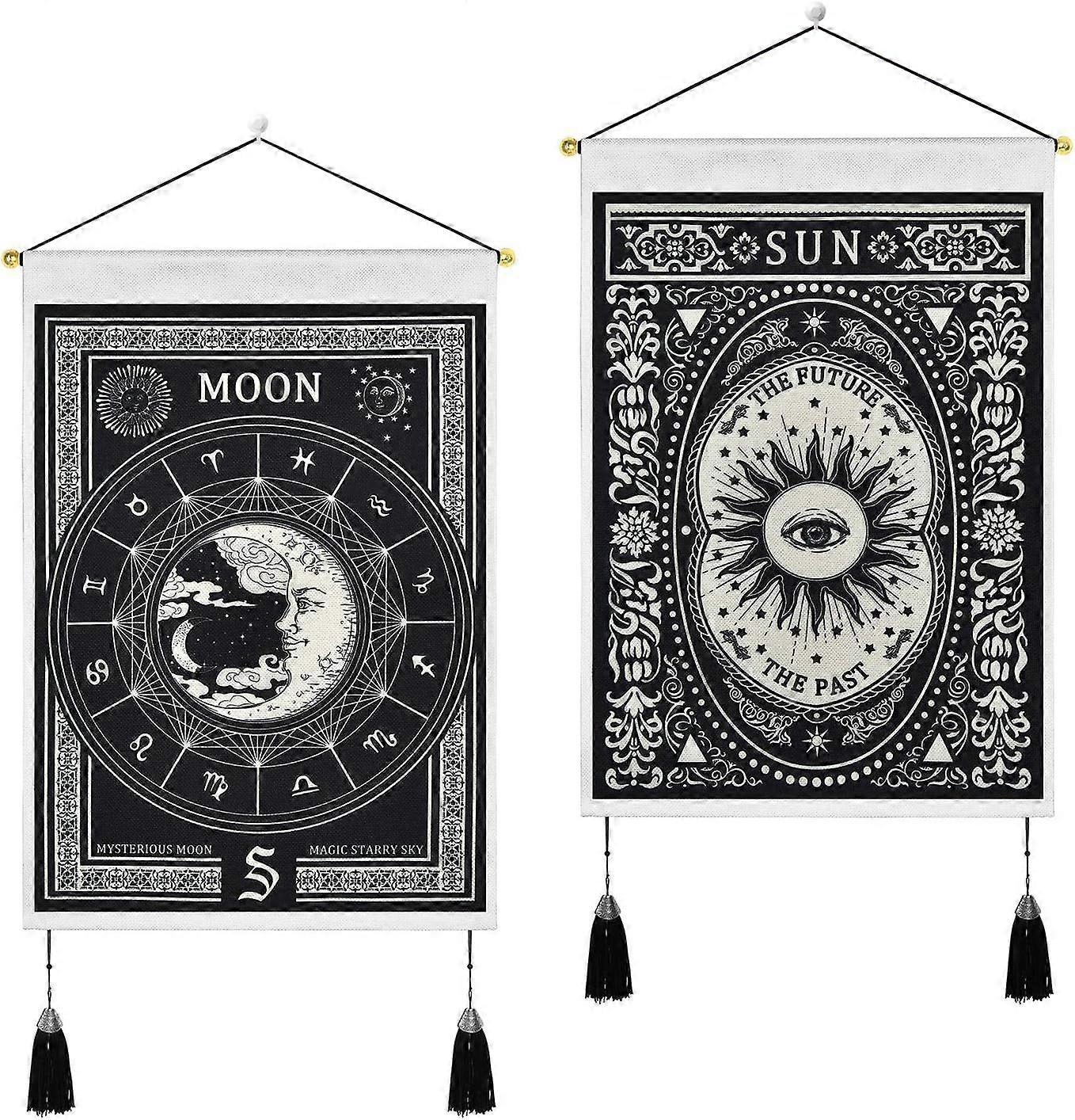 Tarot cloth sets: moon and sun