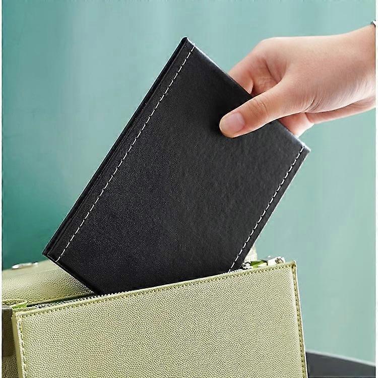 Mirror Makeup Mirror Folding Desktop Portable Portable HD Student Dormitory Leather Mirror Women's Large and Small Desktop Dressing Mirror