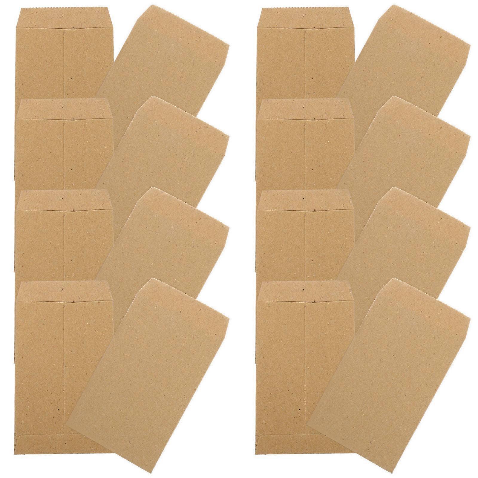 Seed Storage Bag Light Brown Money Envelopes for Saving 100Pcs