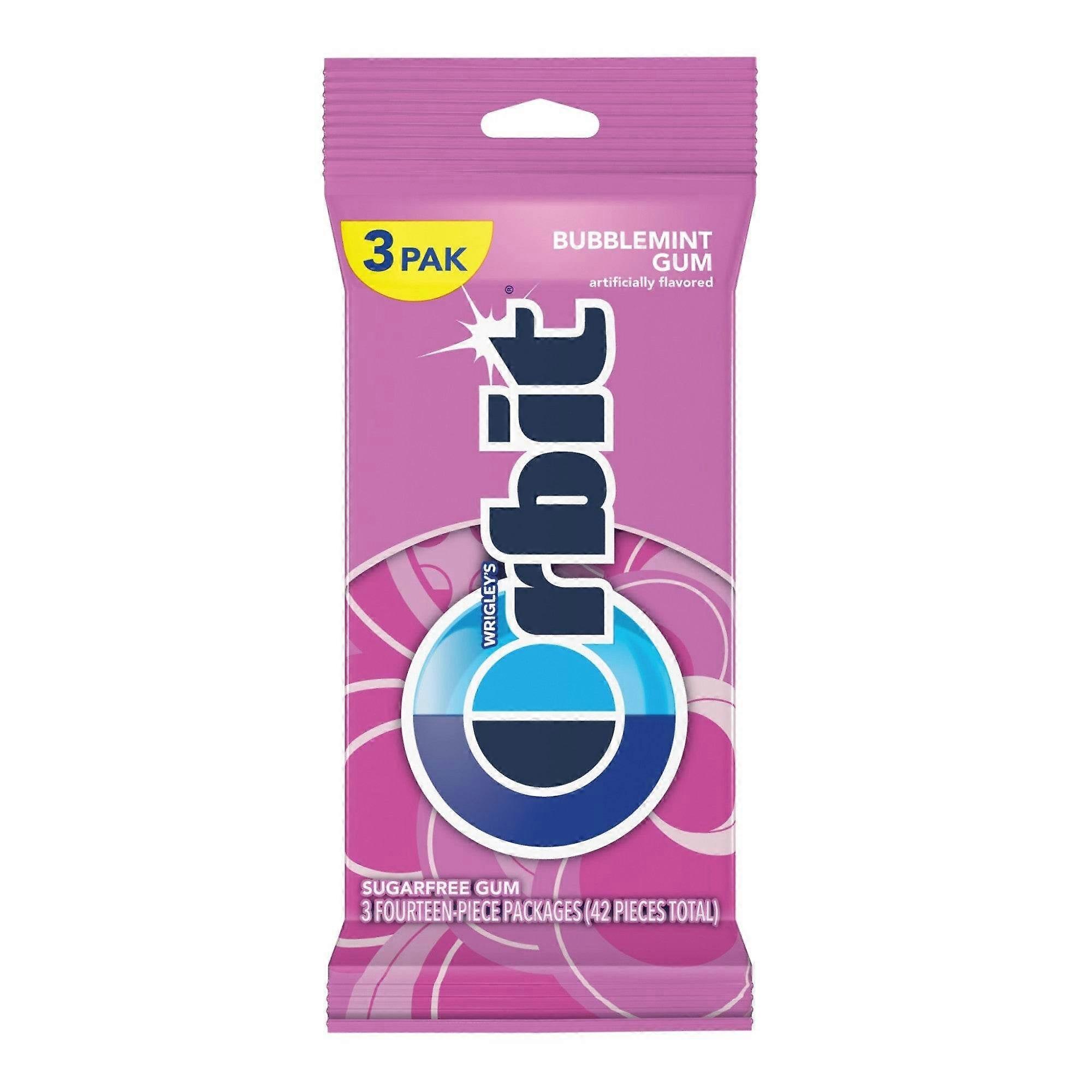 Orbit Gum Multipack, Sugarfree Bubblemint, 3 Ea