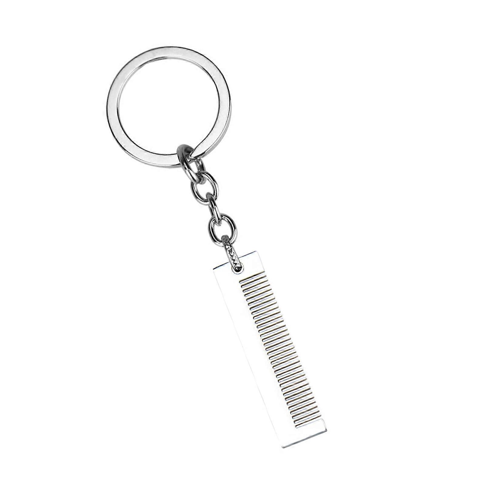 Multi Functional Titaniums Keychain Comb with Keyring for Quick Hair Fixes and Key Organization Hair Stylists Key Ring Multicolor