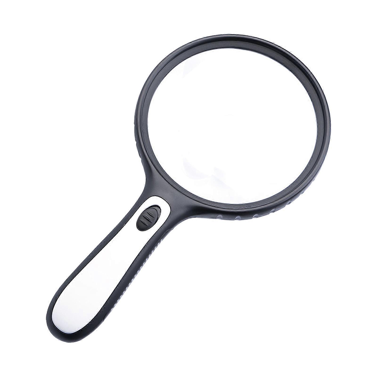 Extra Large LED Magnifying Glass Lightweight ABS Handle Bright LED Illuminates Magnifying Lens for Readings Elderly  145mm