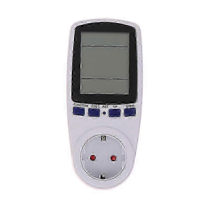 AC 220V LCD Wattmeter Socket Wattage Kwh Energy Meter Power Meter Measuring Outlet Power Analyzer EU Plug